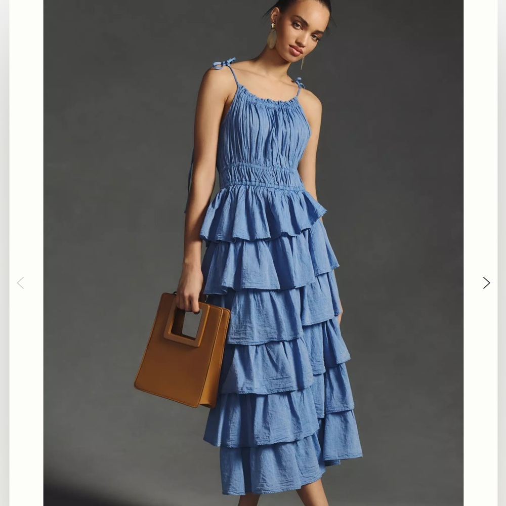 Devotion TWINS Blue Layered Maxi Dress
